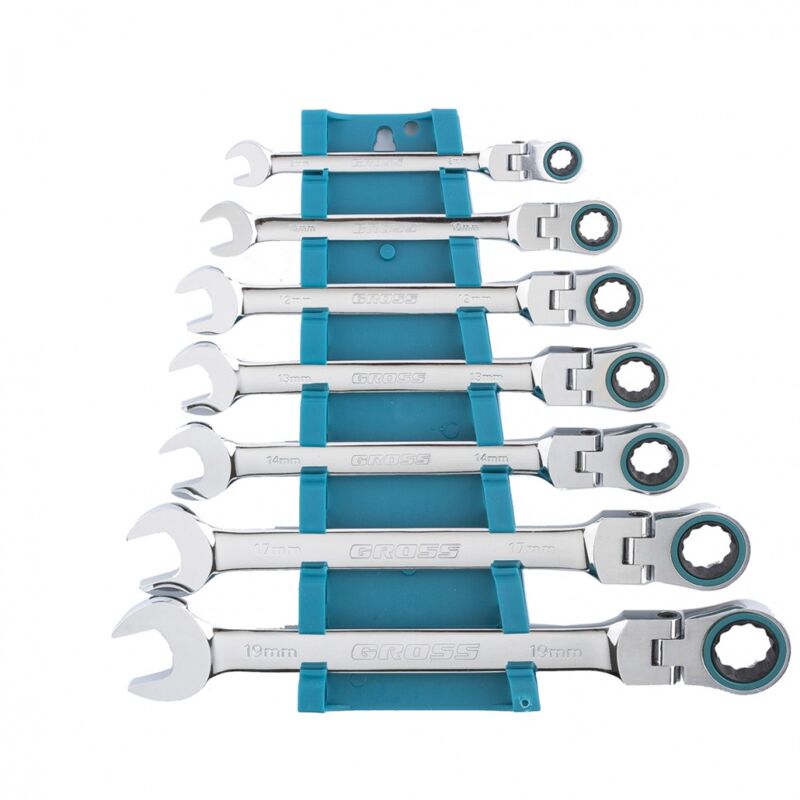 GROSS - Set di 7 chiavi a cricchetto combinate
