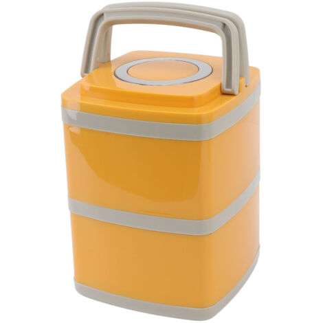 Große, 1,8 l lange, isolierte Lunchbox aus Edelstahl 304, auslaufsicher, für Picknicks, Büro, Schule, doppelwandig