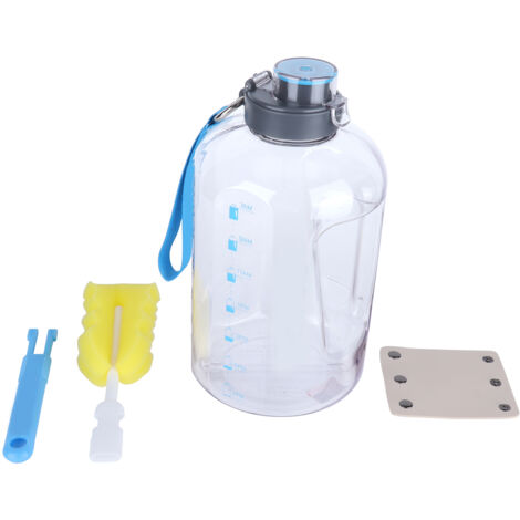 Große 2500-ml-Wasserflasche für Sport, Reisen und Büro, sommerliche Plastikflasche.