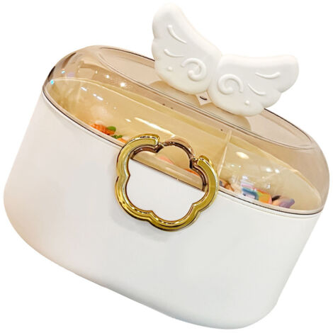 Große Aufbewahrungsbox im Cartoon-Stil mit weißem Deckel für Kinderschmuck und Accessoires.
