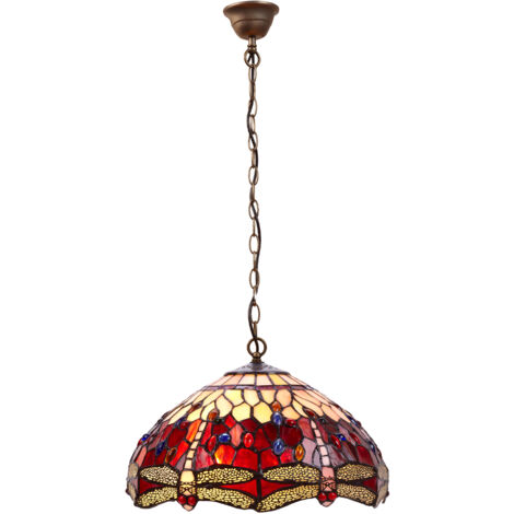 Große Deckenpendelleuchte mit Kettendurchmesser 40 cm, Serie Belle Rouge