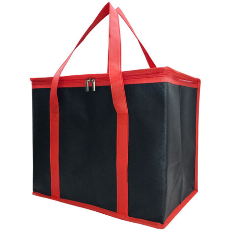 Große faltbare Thermotasche, wiederverwendbare Thermotasche mit längeren Griffen und verstärktem Boden.