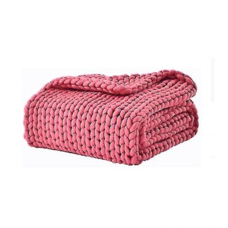 Große, grob gestrickte Decke, Wollsofaüberwurf