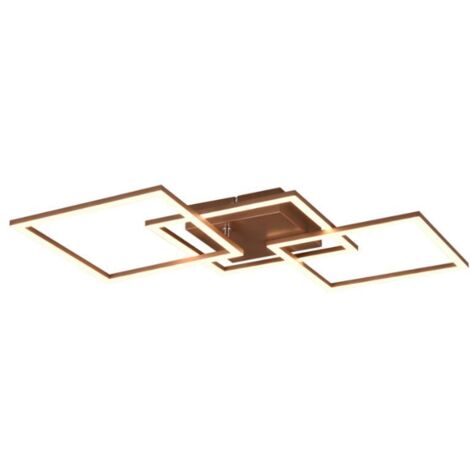 Große LED Deckenleuchte TRAIL Coffee schwenkbare Module, Breite 74cm