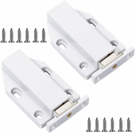 Große magnetische Türverschlüsse mit Touch-Release für Schrank, Vitrine, Drücken zum Öffnen/Schließen der Tür mit einer Berührung (2 Stück)