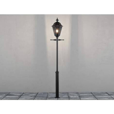 Große Mastleuchte PALLAS aus Aluminium Schwarz, Höhe 260cm