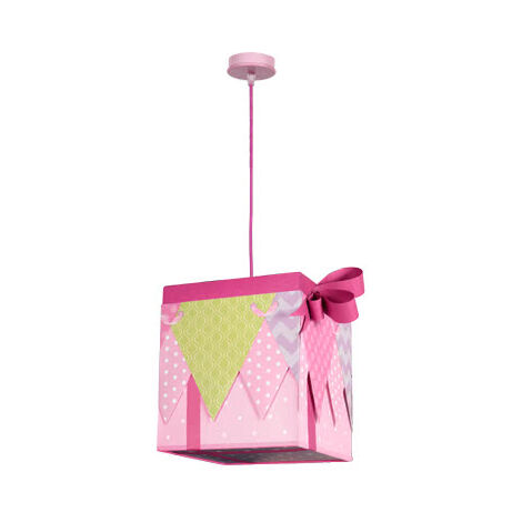 Große Pendelleuchte Pink Gift Serie 1xE27 (30x30x30cm)
