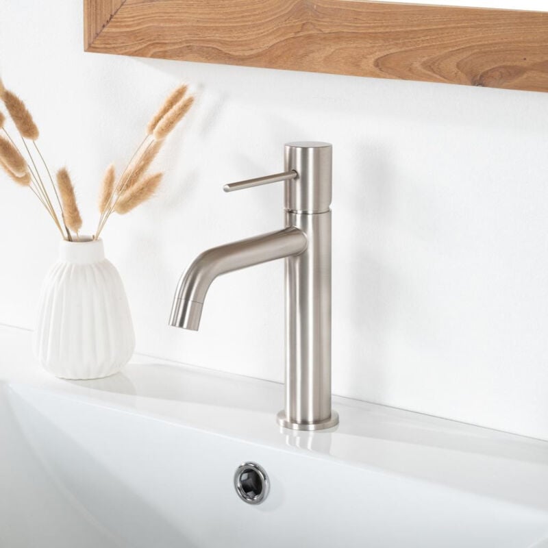 Wanda Collection - Mitigeur lavabo salle de bain Lana nickel brossé
