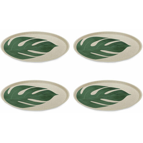 Große Teller 4er-Set MONSTERA, Ø 25,5 cm, nature desert, KOZIOL