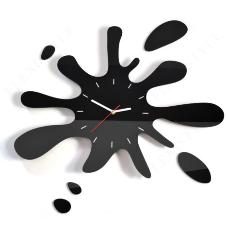 Große Wanduhr fürs Wohnzimmer KLEKS