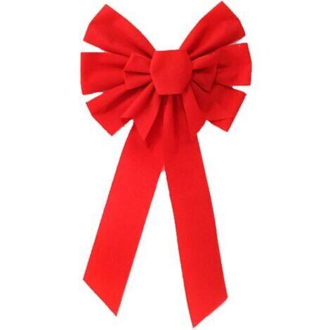 Große Weihnachtsschleife, 9-Zoll-Schleife aus rotem Samt für Blumenkränze, Weihnachtsbaumspitze, Hochzeitstagschleife, rote Schleife für die Haustür der Gartenterrasse