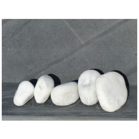 Große WEIßE Kiesel  100-200 - Pack 5 Kieselsteine