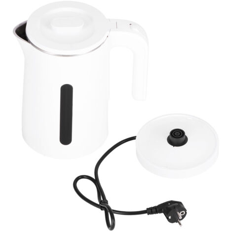 Großer 2,3-Liter-Wasserkocher aus weißem Edelstahl – 220-V-Wasserkocher mit EU-Stecker