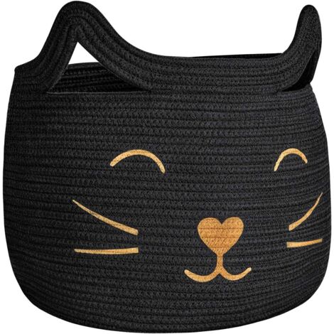 Großer Aufbewahrungskorb aus geflochtenem Jute für Spielzeug und Wäsche, Korb für Handtücher und Decken, Geschenk für Haustiere