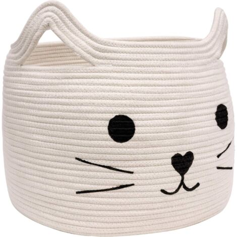 Großer, aus Jute geflochtener Aufbewahrungskorb für Wäsche und Spielzeug, geeignet für Decken und Handtücher, auch als Geschenk für Haustiere geeignet