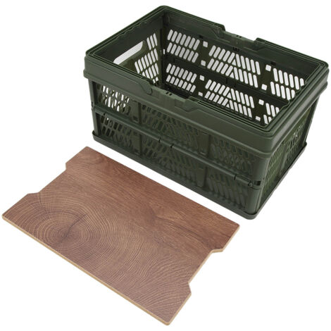Großer, faltbarer Picknickkorb, multifunktionale Aufbewahrungsbox für Camping, grün