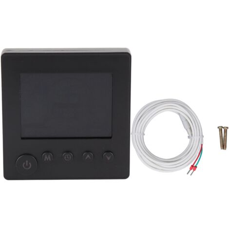 Großer Touchscreen-WLAN-Smart-Thermostat für Zuhause und Büro, 90–240 V, Schwarz