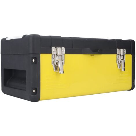 Großer tragbarer Werkzeugkasten, Organizer für Reparaturwerkzeuge, Aufbewahrungsboxen aus Kunststoff und Eisen SK-1159-15 14,2 x 7,5 x 7,1 Zoll