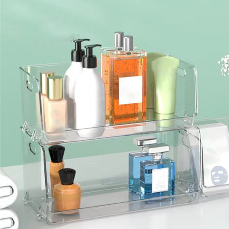 Großer, transparenter Acryl-Make-up-Organizer/Schreibtisch-Organizer mit großem Fassungsvermögen für Schüler, Büro oder Zuhause