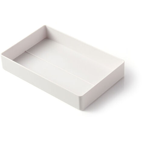 Großes A4-Schreibtischregal, robuster ABS-Dokumentenorganizer, Selbstmontage, grau-weiß, Maße 24 x 15,2 x 4 cm
