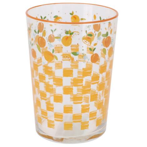 Großes Glas mit Obstmuster, 510 ml