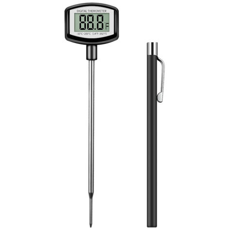 Großes LCD-Fleischthermometer – extra lange 13,5 cm Sonde – Dig