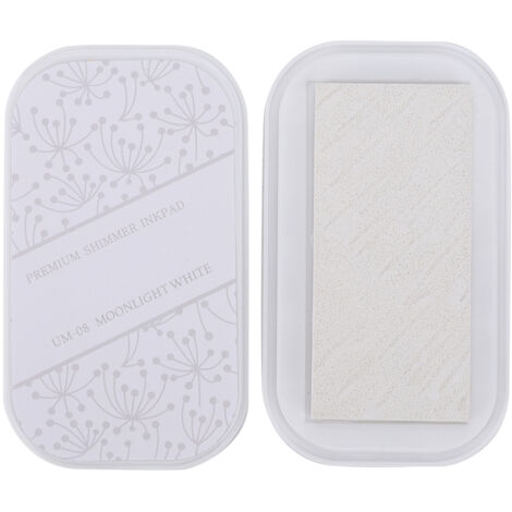 Großes Metallic-Stempelkissen für Bastelarbeiten und Scrapbooking (Mondweiß)