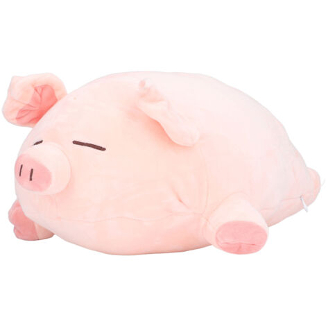 Großes Plüschschweinchenkissen, weich und bequem zum Kuscheln.