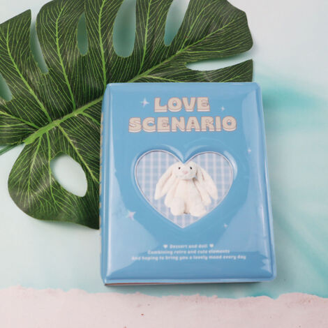 Großes PVC-Fotoalbum mit großem Fassungsvermögen – Geschenkkartenhalter für Hochzeit, Party, Familie – Blau
