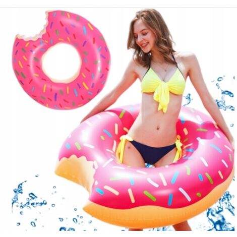 GROSSES SCHWIMMRAD ROSA DONUT 120CM