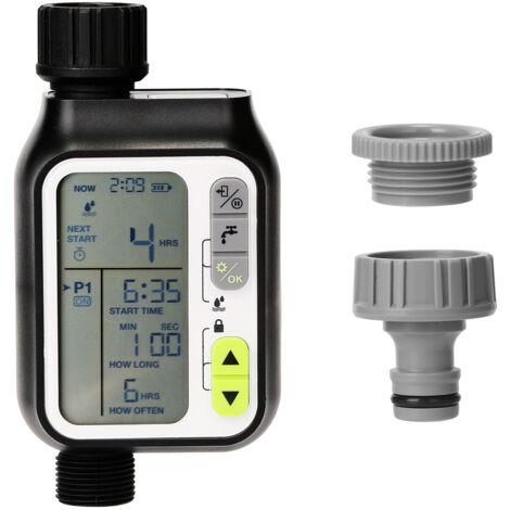 Großflächiges, multifunktionales Bewässerungsgerät mit Timer, intelligenter Gartensteuerung und 3 Programmen