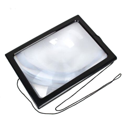 Großformatige 3-fache Leselupe mit Ständer und 4 hellen LEDs