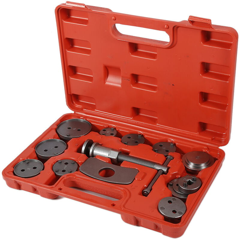 Grossiste et détaillant 32.5×25×7cm Coffret Set repousse piston d étrier de frein Kit d outils 13 pièces Rouge