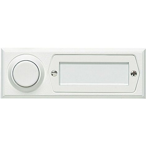 Grothe 51013 Bouton de sonnette blanc filaire résistant