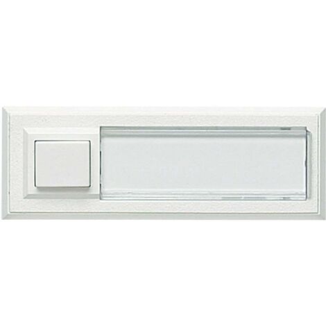 Grothe 51015 Bouton de sonnette avec porte-nom simple blanc 12 V/1,5 A R249672