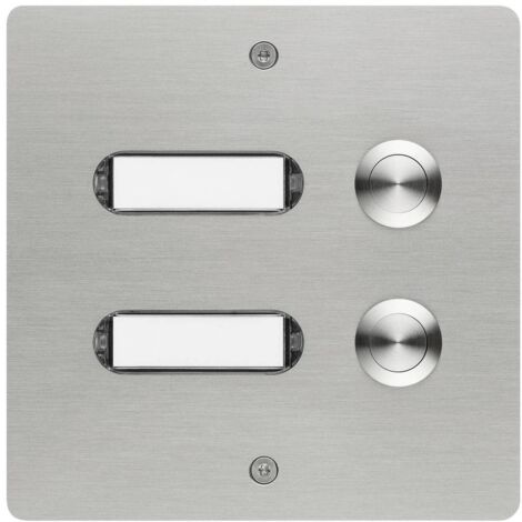 Grothe 55502 Bouton de sonnette avec porte-nom acier inoxydable V2A