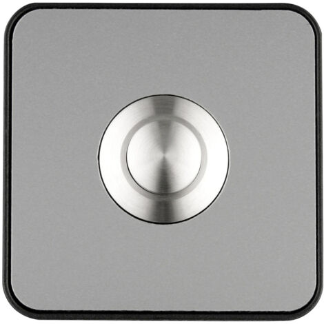 Grothe 64181 Klingel   Edelstahl-Optik, Schwarz