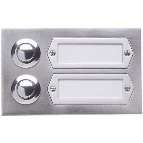 Grothe ETA 502 GA Plaque d'étage, fonte d'aluminium, 2 boutons de sonnette, 55532