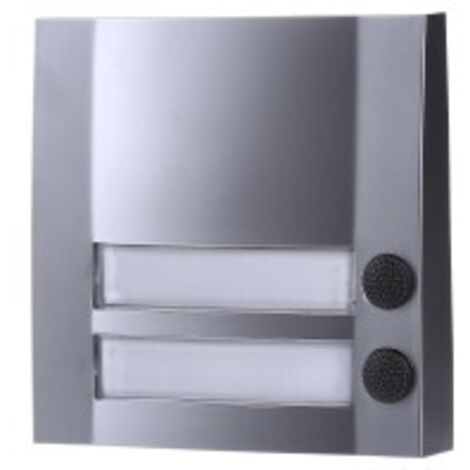 Grothe Klingeltaster 2fach 90x90x18,5mm, sil/sw DOMOLUX DUO SIM/SW