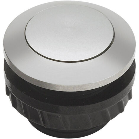 Grothe Klingeltaster rund 14,5mm Knopf alu, Hülse alu PROTACT 110 AL