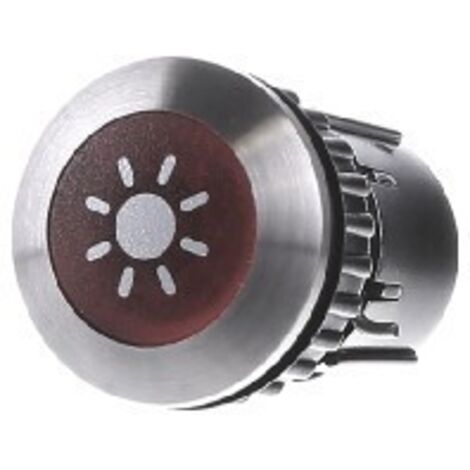 Grothe Klingeltaster rund 14,6mm Knopf rot, Hülse V2A PROTACT 105 LED