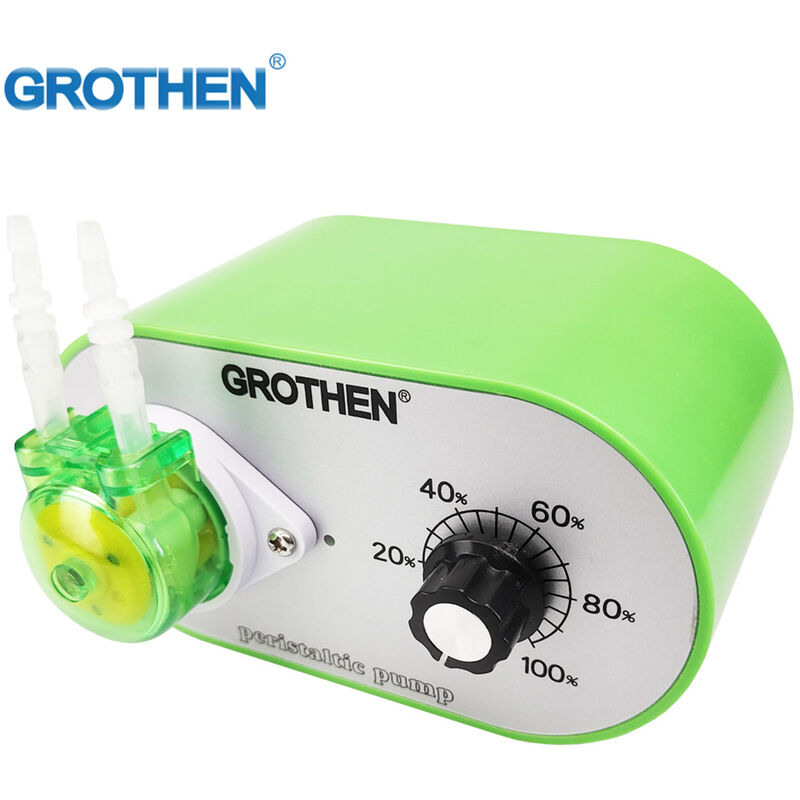 

GROTHEN G329A Bomba peristaltica 100-240 V 15 ml / min-95 ml / min Tasa de flujo ajustable Tubo de silicona vulcanizada de platino de grado