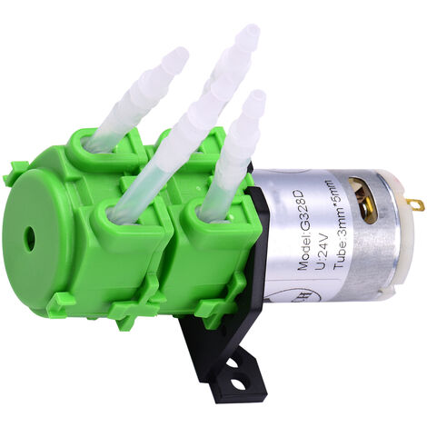 main image of "GROTHEN Peristaltic Pump Double Head DC 12V/24V Dosing Pump Micro-circulating Pump Mute Water Self-Priming Pump with Food Grade Silicone Tube for Aquarium Lab Chemical Analysis, L Panel"