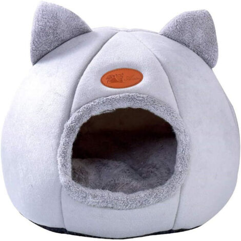 Grotte de Lit pour Chat Cachette Respirante Lavable pour Chats/Petits Chiens