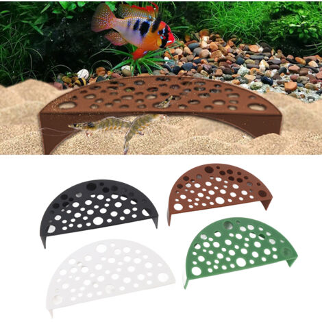 Grotte pour crevettes Cave Tunnel ABS Kit 4 Pièces Confort Spacieux Résistante Déformation Aquarium Bassin Aménagement Décoration