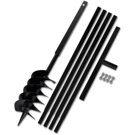 Ground Drill with Handle 150 mm with Extension Tube 5 m Steel vidaXL