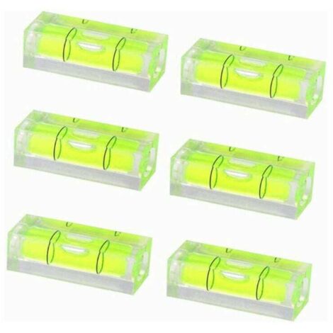 GrouopM 10 piezas Nivel Verde Cuadrado Mini Nivel Pequeño Carpintería Tallado en Madera Mini Nivel de Burbuja Mini Nivel de Muebles