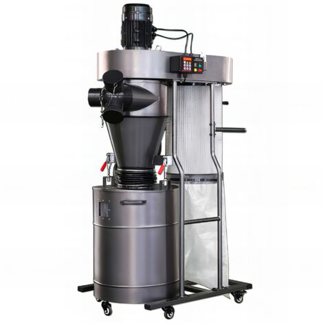 Groupe d'aspiration double filtration 1 500 W – Débit 1 350 m³/h – 230 V – Filtration en deux étapes pour poussières de bois – Holzprofi