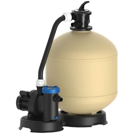 Groupe de filtration à sable TOI 15 m3/h vanne 4 voies piscine 75m3