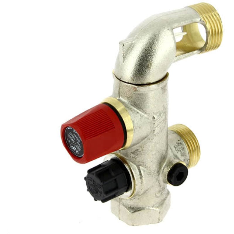 Watts - Groupe de sécurité laiton chrome nf-acs coudé siège standard-1'